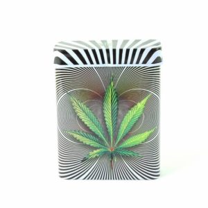 Cigarette Case Gray Psychedelic Cannabis