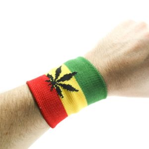 Wristband Cannabis Green Yellow Red