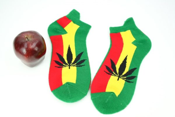 Low-Cut Socks Green Cannabis all Sizes