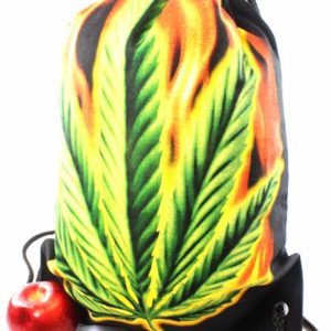 Backpack Cannabis Leaf Drawstring Strong Light Fabric