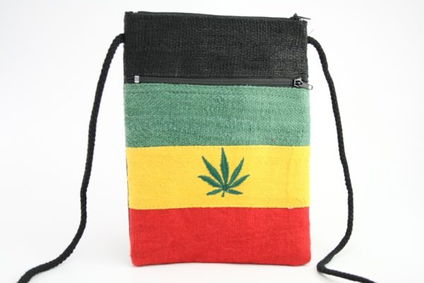 Bag Passport Hemp Cannabis Leaf Zip