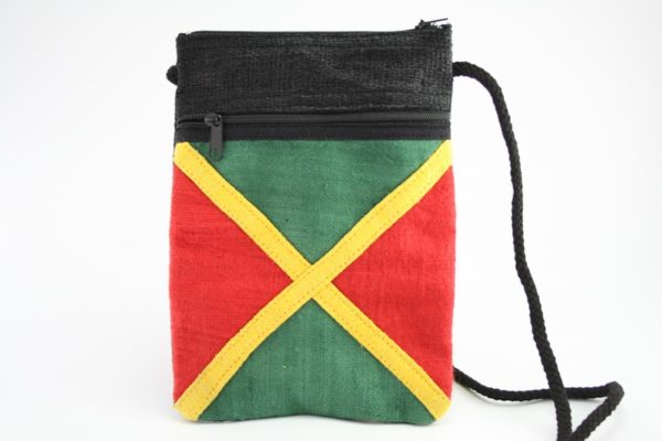 Bag Passport Hemp Jamaica Flag Zip