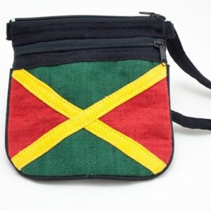 Bag Hemp Jamaica Flag Shoulder Zip