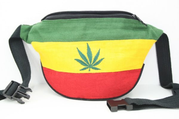 Bag Waist Hemp Cannabis Leaf Green Yellow Red