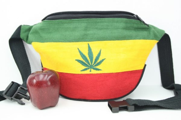 Bag Waist Hemp Cannabis Leaf Green Yellow Red