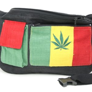 Bag Waist Hemp Pockets Cannabis Green Yellow Red