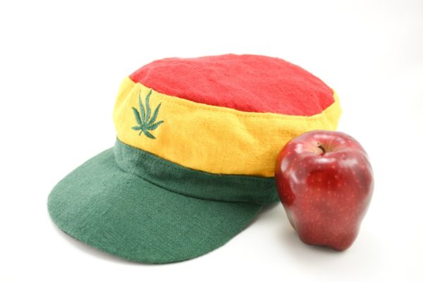 Cap Hemp Green Yellow Red Cannabis Leaf