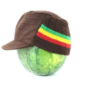Cap Brown Hiphop Green Yellow Red Stripes