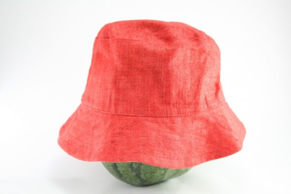 Bucket Hat Red Cannabis Leaf