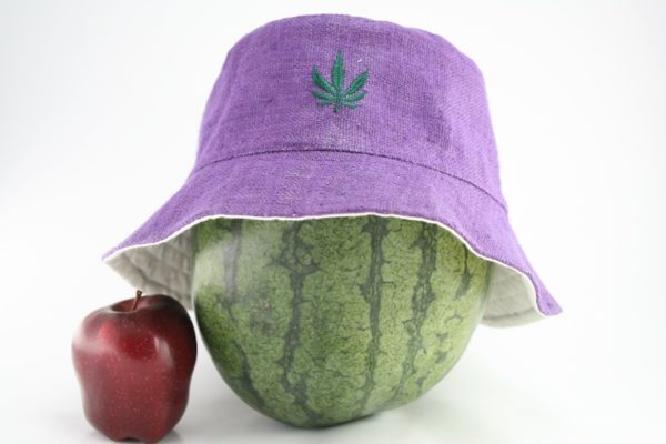 Bucket Hat Violet Cannabis Leaf