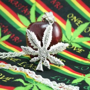Necklace Big Cannabis Leaf Pendant
