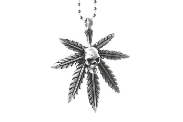 Necklace Cannabis Skull Pendant