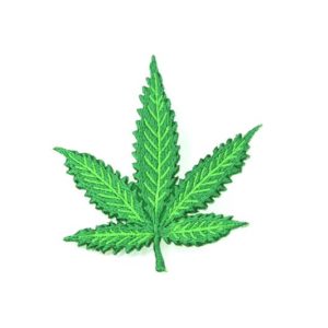 Patch Green Cannabis Leaf