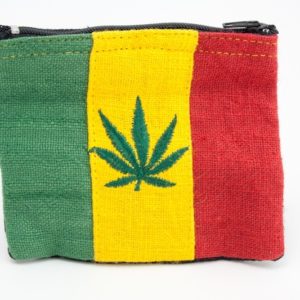 Purse Hemp Cannabis Leaf Zip