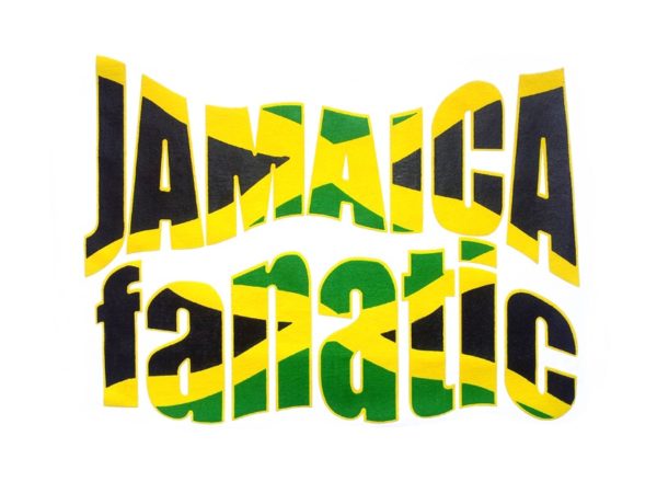 Jamaica Flag Colors Fanatic White Tee-Shirt