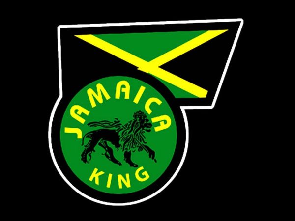 Rasta Flag Black T-Shirt Short Sleeves Lion of Judah Jamaica King