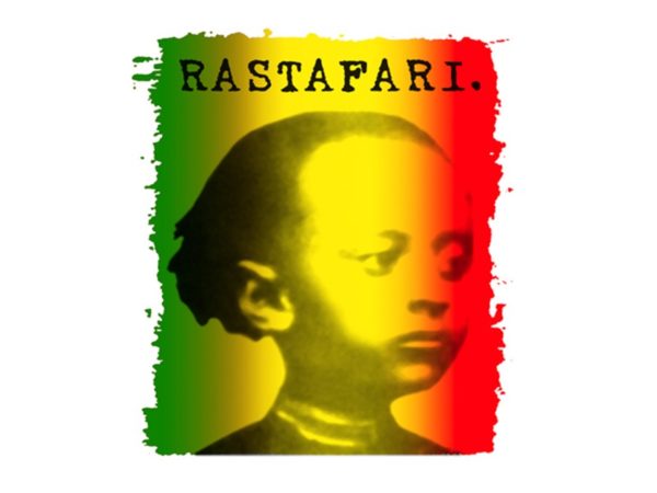 Hailé Sélassié Green Yellow Red Rastafari White Tee-Shirt