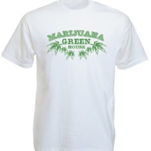 Marijuana Green House White Tee-Shirt