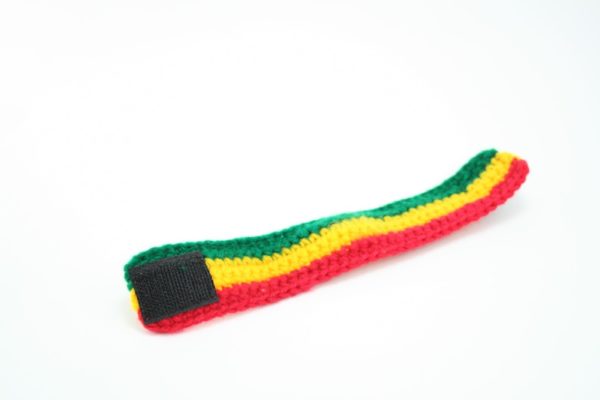 Wristband Crochet Rasta Green Yellow Red