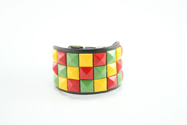 Wristband Rasta Colors Squares Decoration
