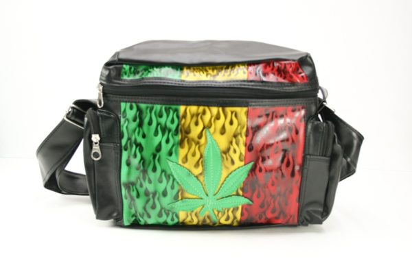 Bag Vinyl Big Size Shoulder Cannabis Leaf