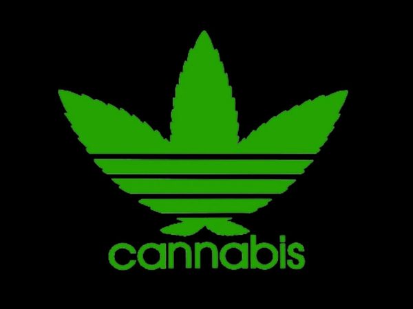 Adidas Cannabis Logo Black Tee-Shirt
