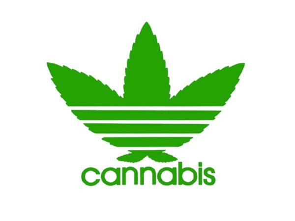 Adidas Cannabis Logo White Tee-Shirt