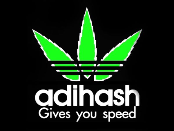 Adihash Gives You Speed Black Tee-Shirt