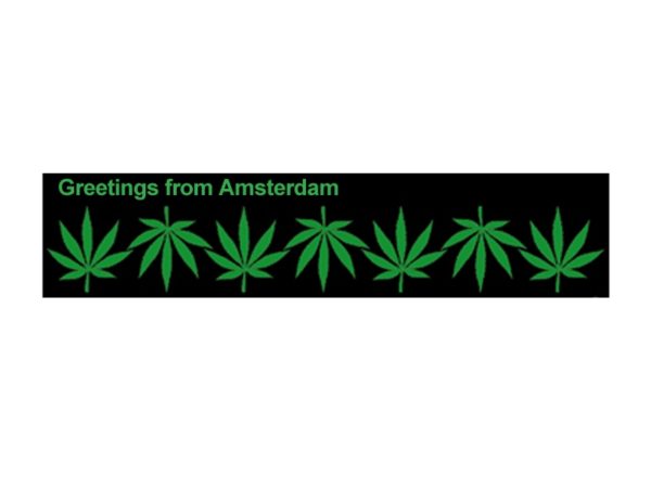 Greetings From Amsterdam Cannabis White Tee-Shirt