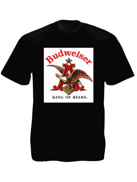 Budweiser Beer Logo Black Tee-Shirt