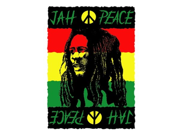 Jah Peace Bob Marley White Tee-Shirt