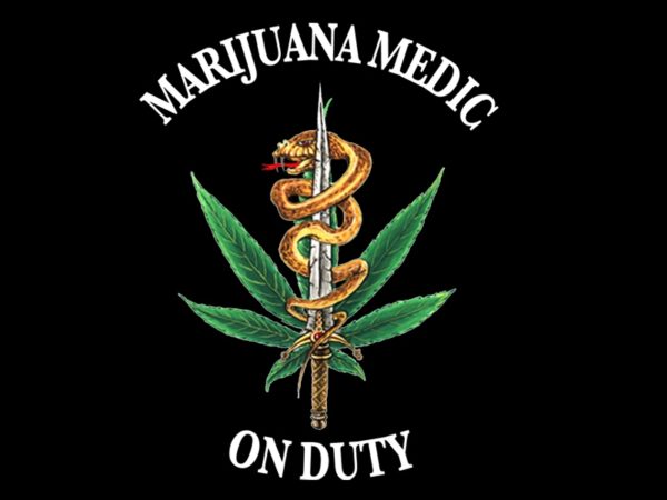 Marijuana Medic on Duty Black Tee-Shirt