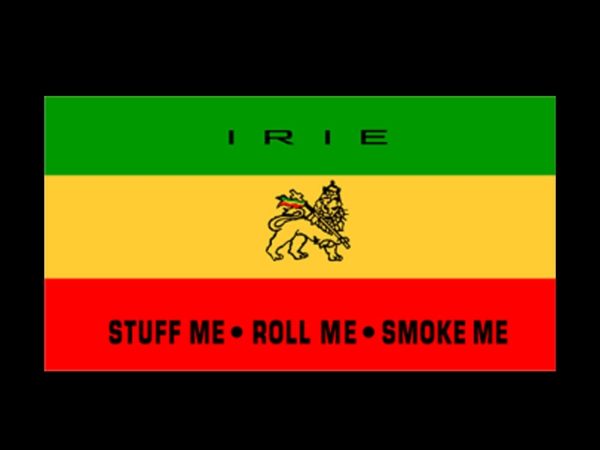 Irie Stuff Me Roll Me Smoke Me Black Tee-Shirt
